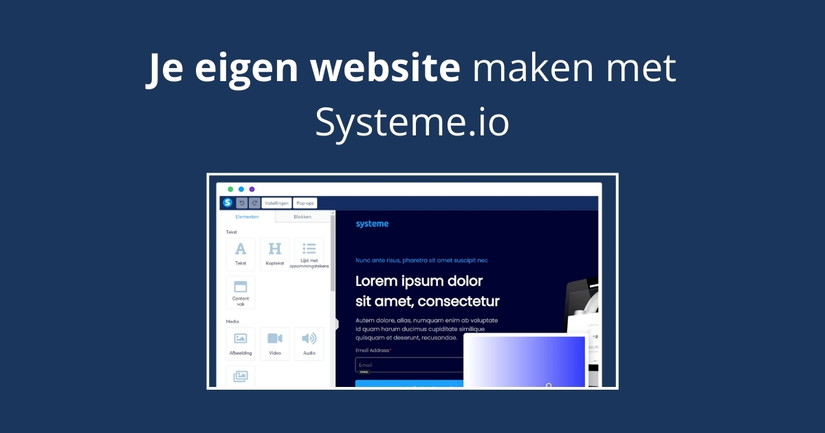 Je eigen website maken met Systeme.io