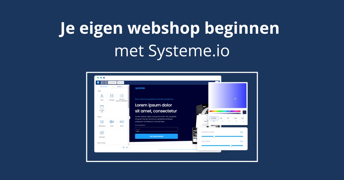 Je eigen webshop beginnen met Systeme.io