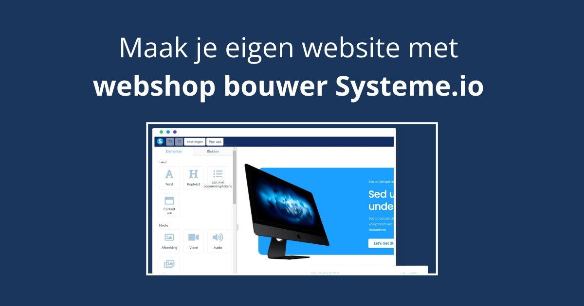 Maak je eigen website met webshop bouwer Systeme.io